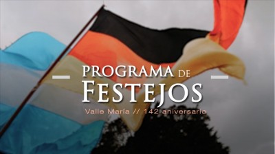 142 años de Valle María,  programa de festejos