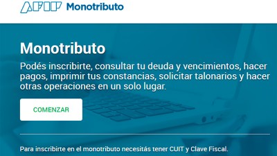 Gobierno estudia cambios en el monotributo: Hay 1,5 millones de contribuyentes