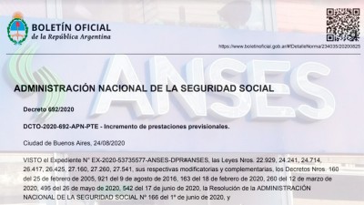 Oficializaron la suba de jubilaciones y asignaciones: Los nuevos montos
