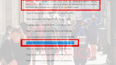 Oficializan que Paraná y Gualeguaychú salen del aislamiento: Qué dice el decreto