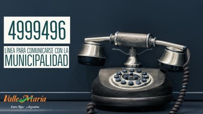 Línea para comunicarse con la Municipalidad: 4999496