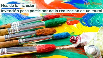 Mes de la Inclusión invitación para participar de la realización de un mural