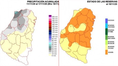 La zona de sequía ya ocupa buena parte del territorio entrerriano