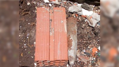 Encontraron un proyectil de mortero en una obra en construcción