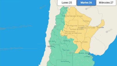 Emitieron alerta por tormentas para Entre Ríos y otras 11 provincias