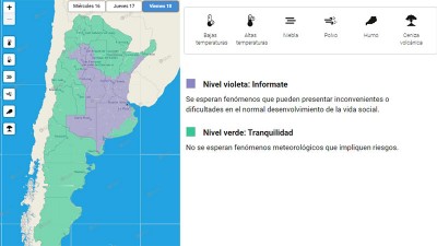 Advertencia violeta por el frío: no descartan que caiga aguanieve en Entre Ríos