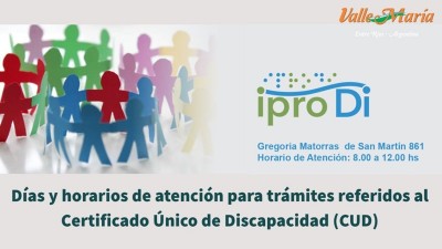 Instituto Provincial de Discapacidad de Entre Ríos días y horarios de atención