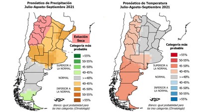 Lluvias y temperaturas: qué se pronostica para julio, agosto y septiembre