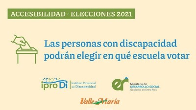 Las personas con discapacidad podrán elegir en qué escuela votar