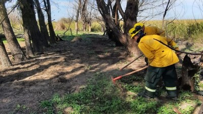Continúan las tareas de combate del fuego en islas de Las Lechiguanas