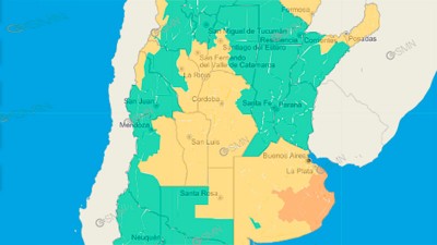 Una zona del país entró en alerta naranja por fuertes vientos