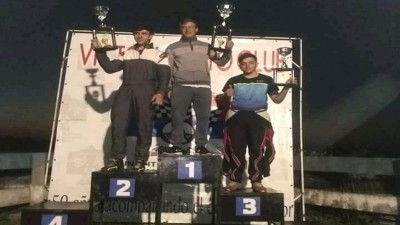 Francis Unrein, tercero en el karting 