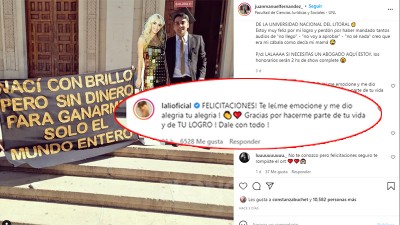 Entrerriano se recibió y dedicó su título a Lali Espósito: qué dijo la cantante