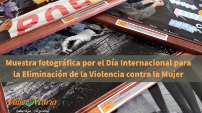Habrá una muestra fotográfica por el Día Internacional para la Eliminación de la Violencia contra la Mujer