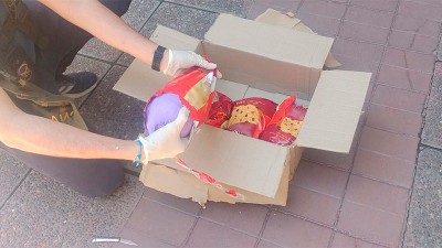 Ocultaban marihuana dentro de paquetes de pan dulce