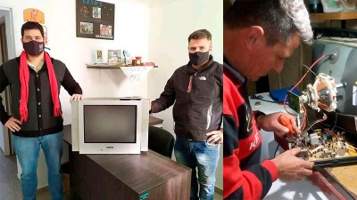 Familia entrerriana repara y dona electrodomésticos a personas de bajo recursos