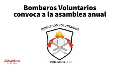 Bomberos Voluntarios convoca a la asamblea anual