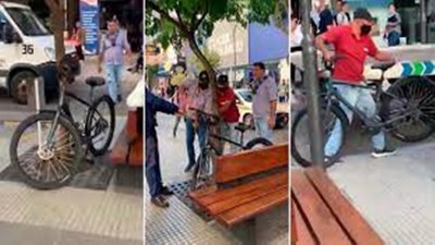 Insólito: agentes de tránsito tucumanos le incautaron la bicicleta a un repartidor porque estaba mal estacionada