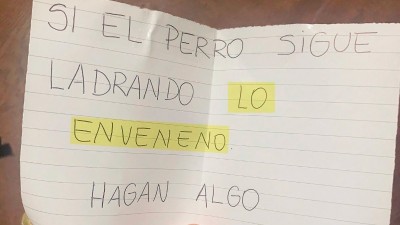 Amenazaron con matarle al perro por los ladridos
