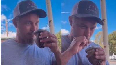 Un argentino convidó con un mate a Ragnar, de Vikingos, y su reacción se viralizó