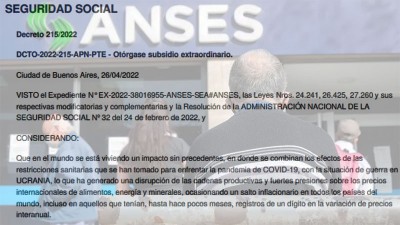 Oficializaron el pago del bono a jubilados y pensionados: no tendrá descuentos