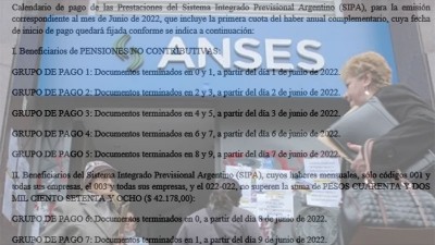 Confirmaron fechas de pago de junio para jubilados: incluye el medio aguinaldo