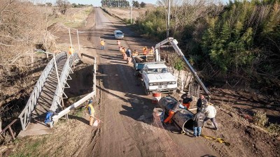 La obra del acceso a Aldea Protestante presenta un 62 por ciento de avance