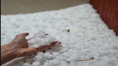 Viale: hubo un fuerte temporal  de lluvia y granizo