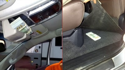 Decomisaron 77.000 dólares que dos hombres ocultaban de diversas formas