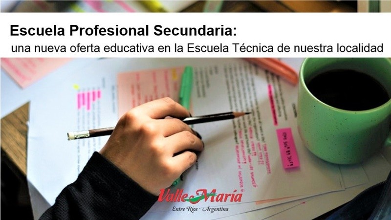 Escuela Profesional Secundaria: una nueva oferta educativa en la Escuela Técnica de nuestra localidad