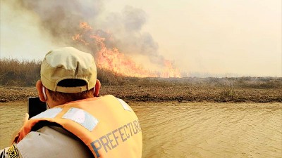 Prefectura detuvo a otras tres personas por provocar incendios en el Delta