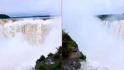 Videos: cerraron la Garganta del Diablo en las Cataratas por la crecida del río