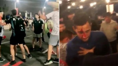 Video: serios incidentes entre hinchas argentinos y mexicanos en Doha
