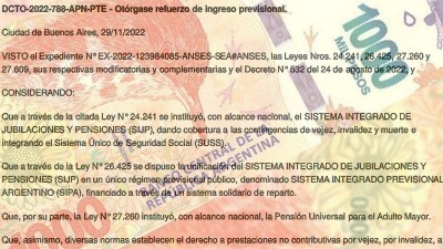 Oficializaron el bono para los jubilados: cuánto cobrarán según cada caso