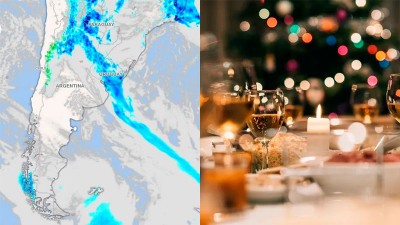 Cena de Nochebuena: el avance de un frente frío decidirá dónde armar la mesa
