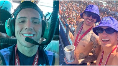 Colectivo y helicóptero: festejo de la Selección desde adentro y ante millones