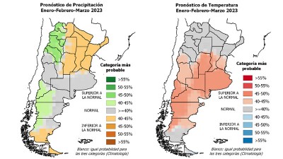 Lluvias y temperaturas: qué se pronostica para el primer trimestre de 2023
