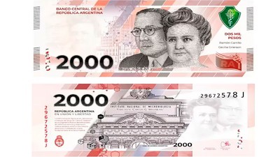 El Banco Central anunció que habrá un billete de $2.000