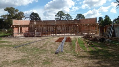 La ampliación en la Escuela Nº 9 de Aldea Brasilera avanza a buen ritmo