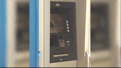 Diamante: Un inadaptado rompió un cajero automático de Banco Nación