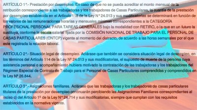 Personal doméstico: condiciones para cobrar por desempleo y asignación familiar