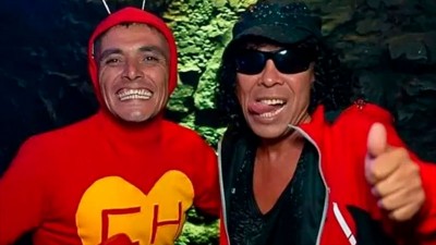 Video: el Chapulín Colorado y la Mona Jiménez evitaron robo y golpearon a ladrón