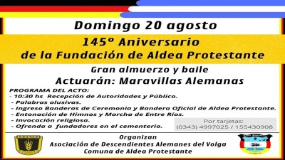 Aldea Protestante: 145 años de historia y tradición  
