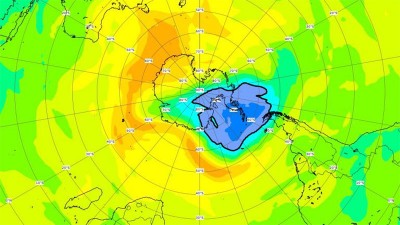 Agujero de ozono podría ser el más grande en ocho años y se posó sobre Argentina