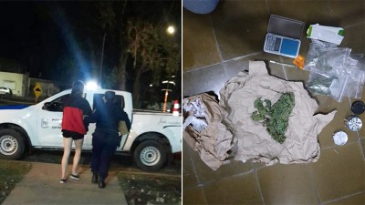 Joven de Crespo detenida por la venta de marihuana en Libertador San Martín