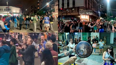 Cacerolazos en distintos puntos de Buenos Aires contra el DNU de Milei