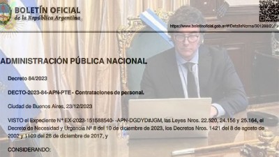 El Gobierno decretó la baja de contratos de 7.000 empleados públicos nacionales