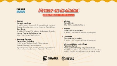Esta semana continúan las actividades culturales de Verano en la Ciudad
