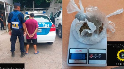 Sujeto robó billetera de un vehículo y descubrieron que llevaba marihuana
