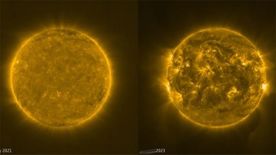 Imagen muestra cómo ha cambiado el Sol en tan solo dos años